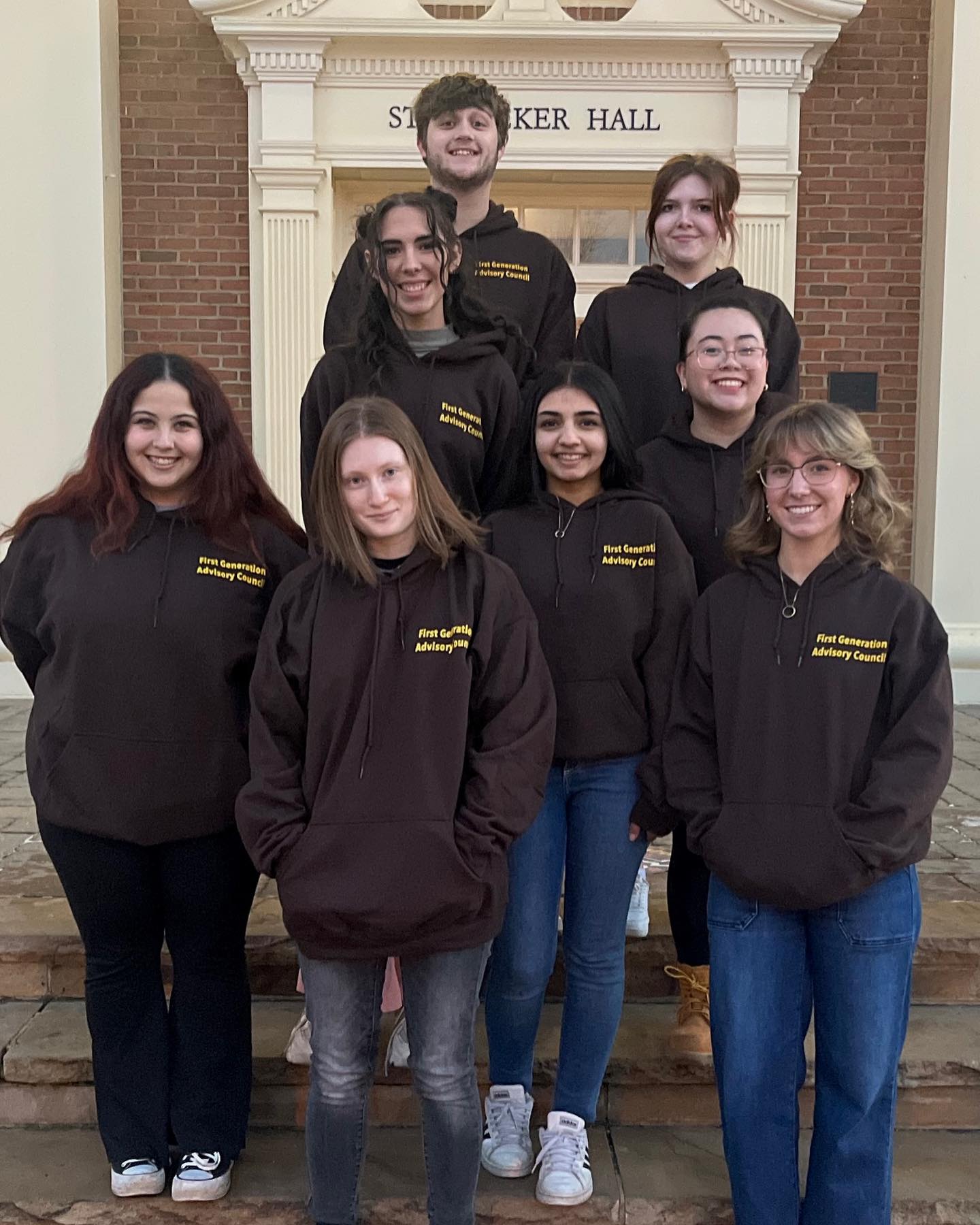 Baldwin Wallace first-gen graduates in sweaters