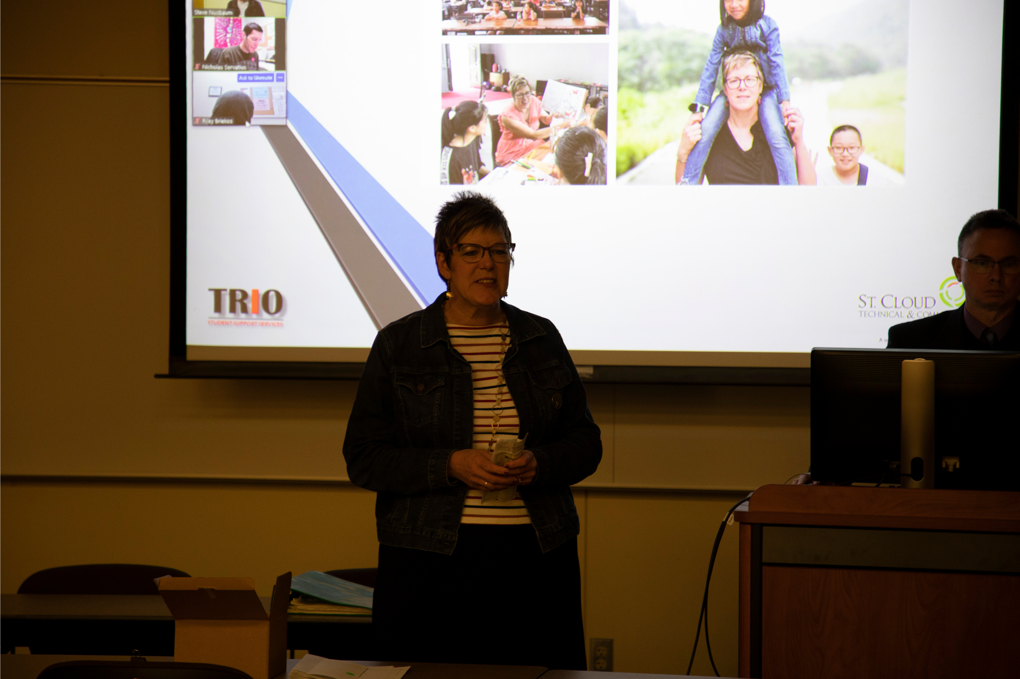 St. Cloud Technical & Community College TRIO Employee speaking at event