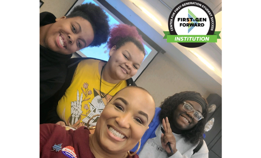Staff selfie at Indiana State University