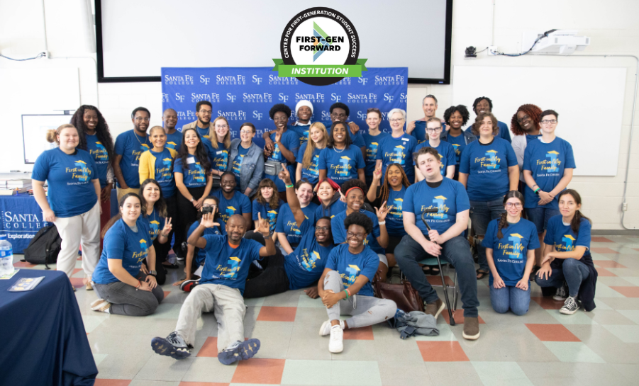 Large group of Santa Fe College students and staff