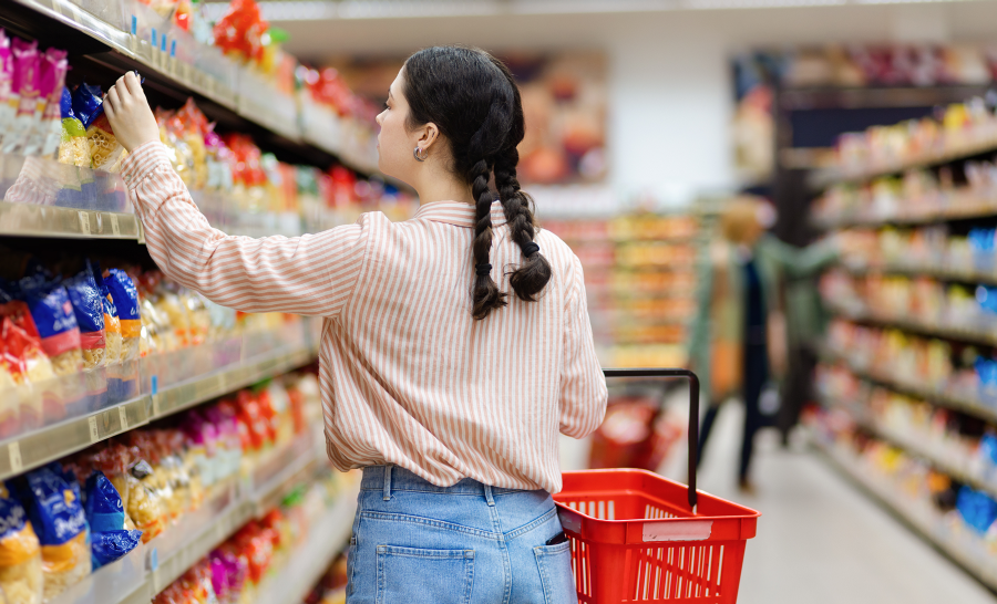 Female Grocery Food Shopping