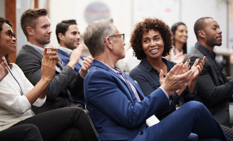 Group of People Applauding