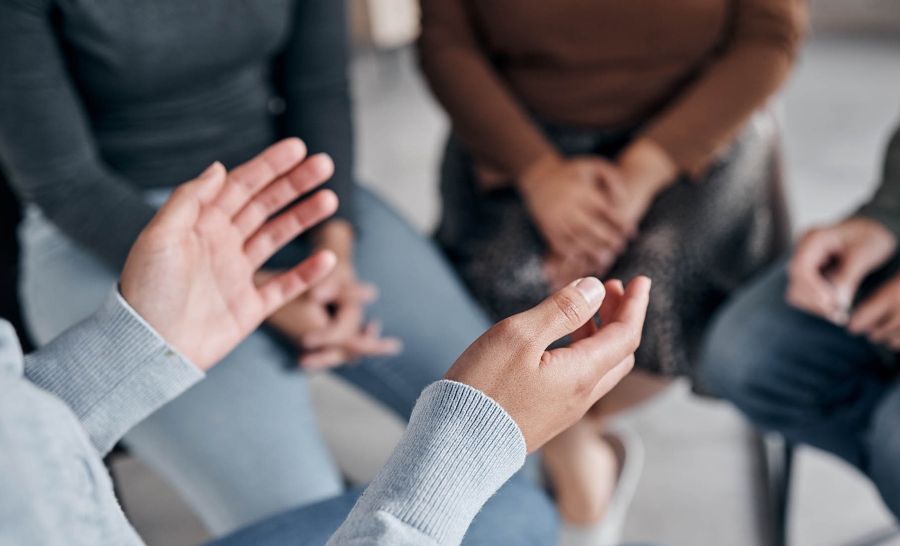 Group discussion hands