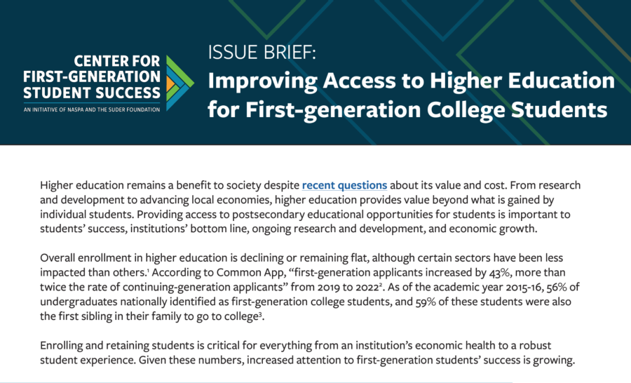First page of the first Center issue brief