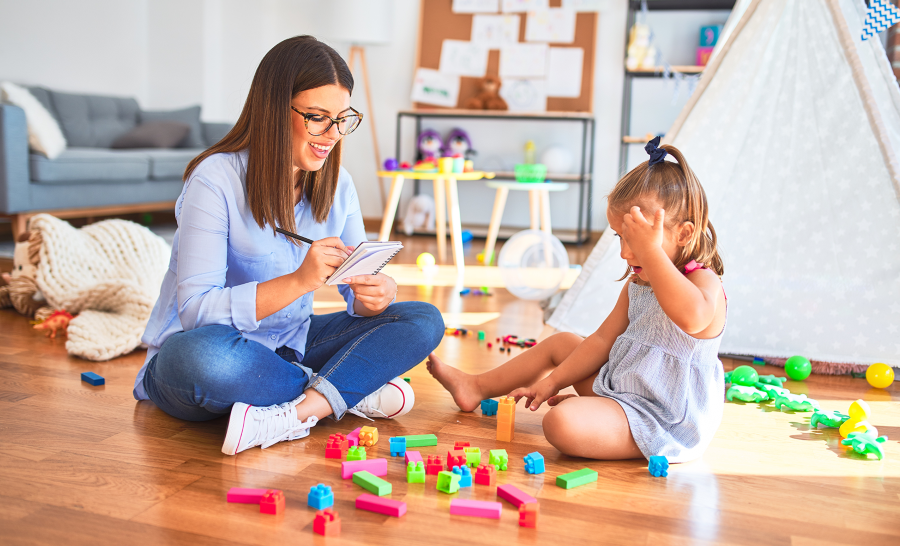 Social Work Student with Child