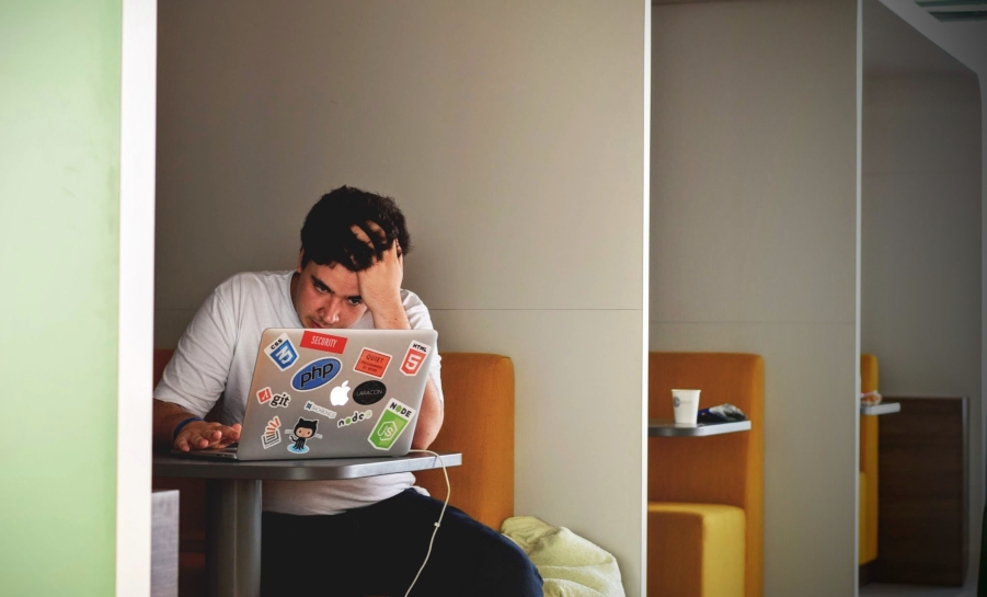 Student Studying Frustrated