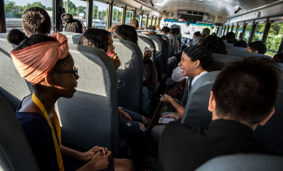 Students on bus