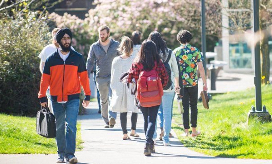 Students on campus