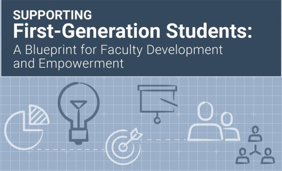 Blueprint with light bulbs, charts, and bullseye icons