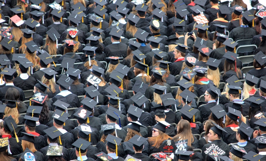 Graduation crowd