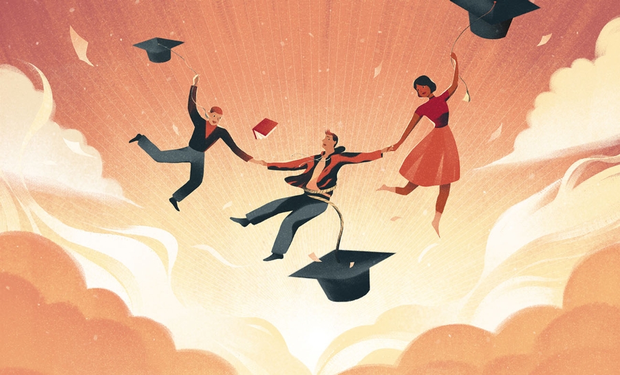 illustration of students