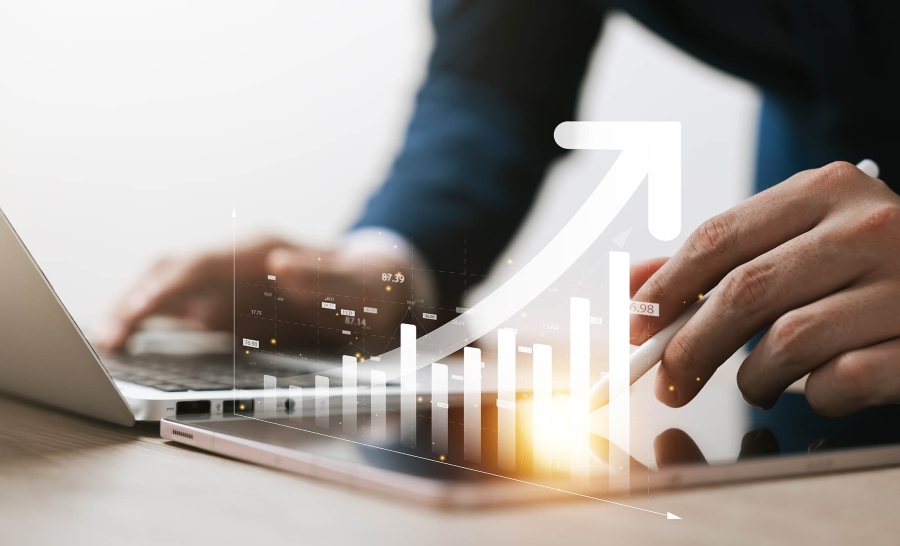 Data and trends abstract