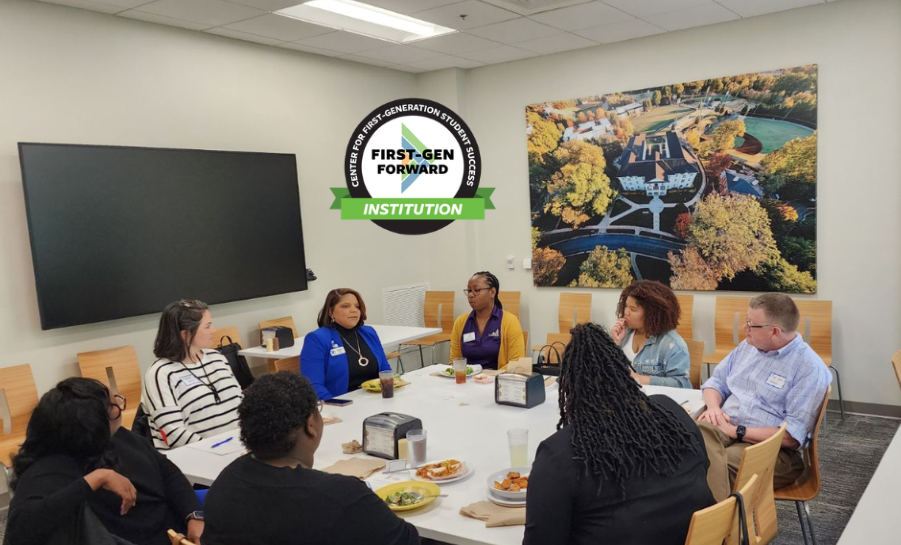 Group of faculty at luncheon hosted by Wofford College