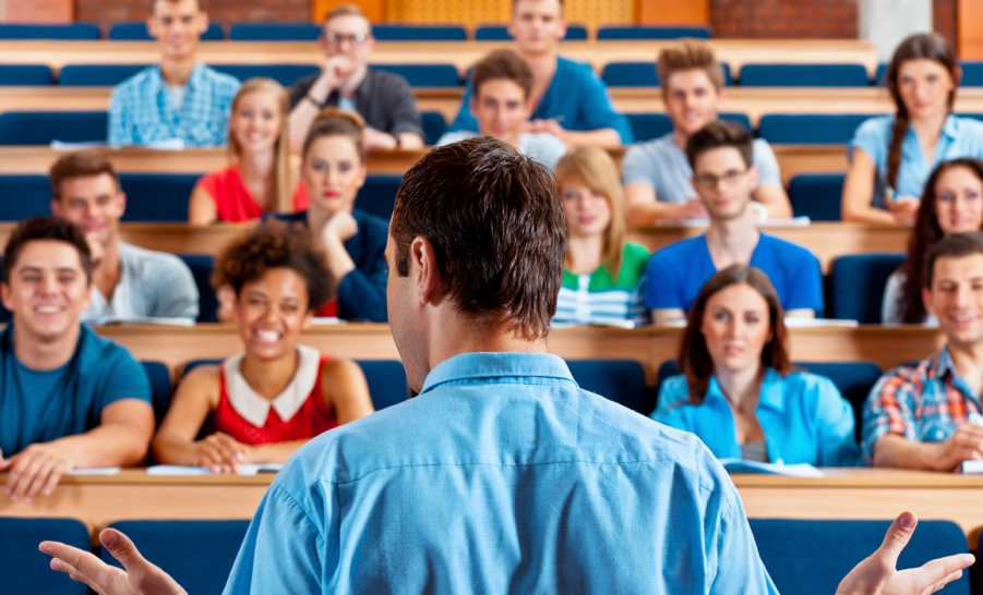 teacher blurred out students